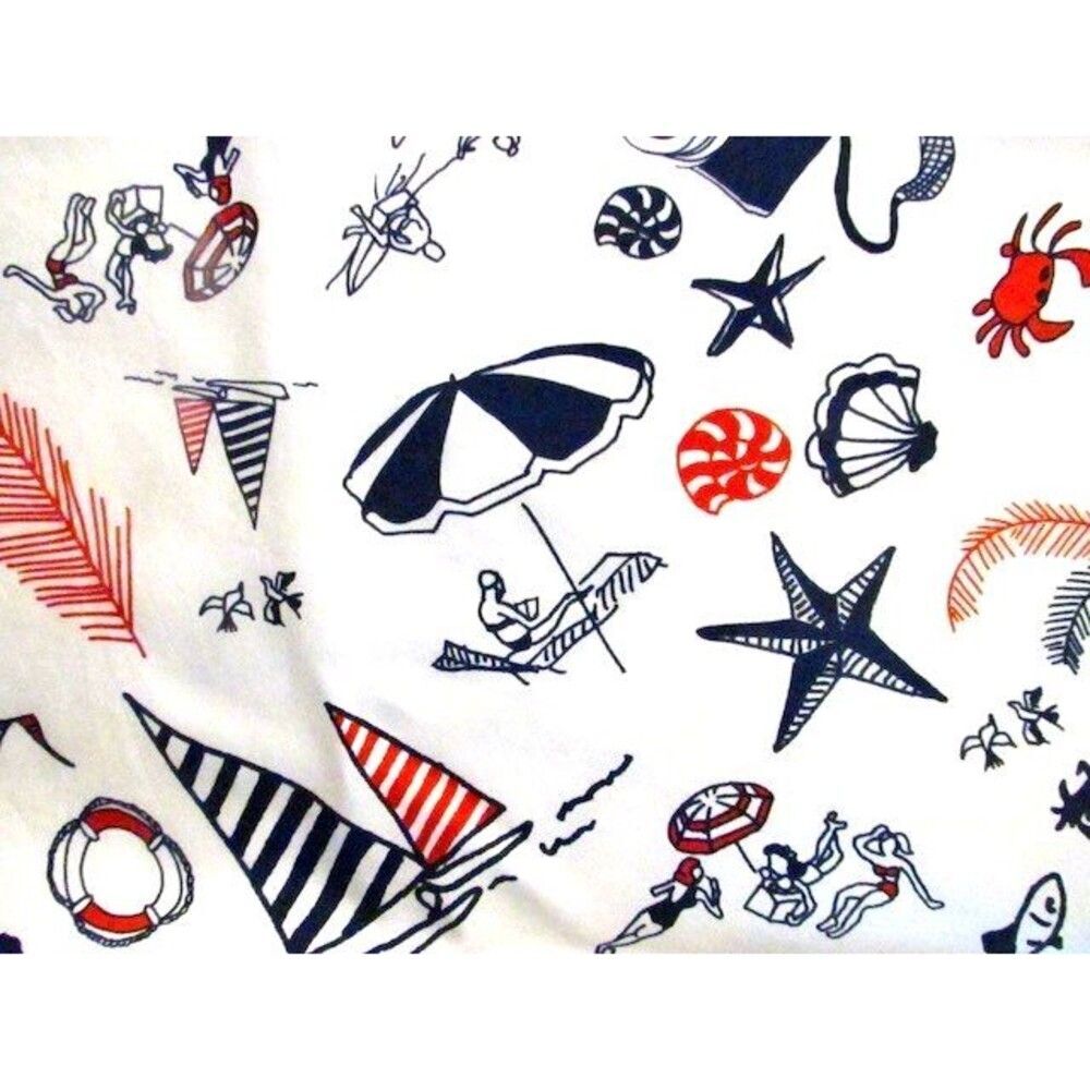 Kate Spade NY Silk Scarf Nautical Beach Seaside Novelty Early Peice